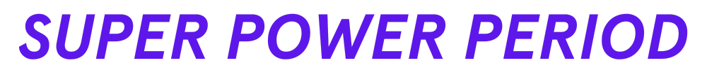 SUPER POWER PERIOD logo purple